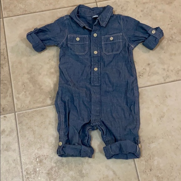 baby gap denim romper